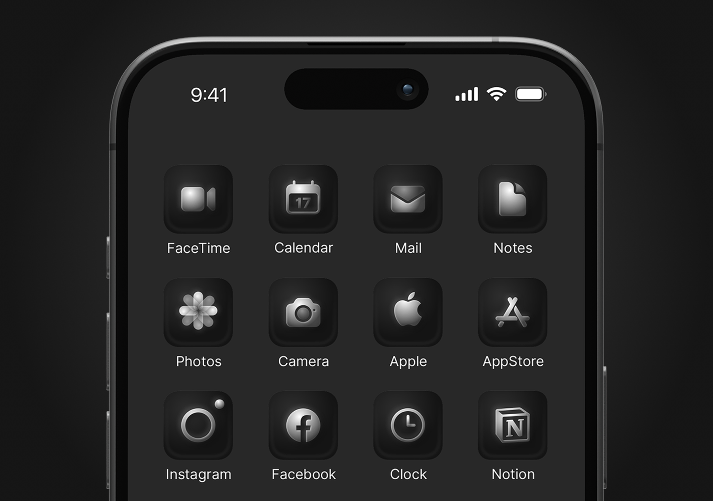 Minimal Dark Premium App Icon Pack