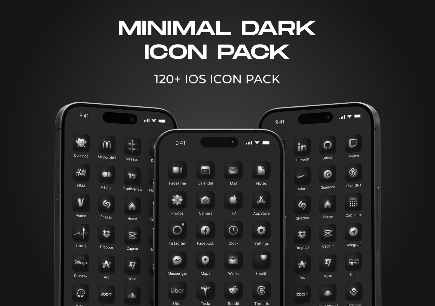 Minimal Dark Premium App Icon Pack