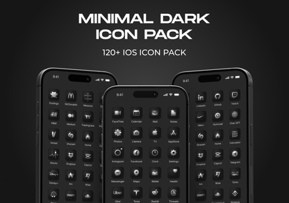 Minimal Dark Premium App Icon Pack