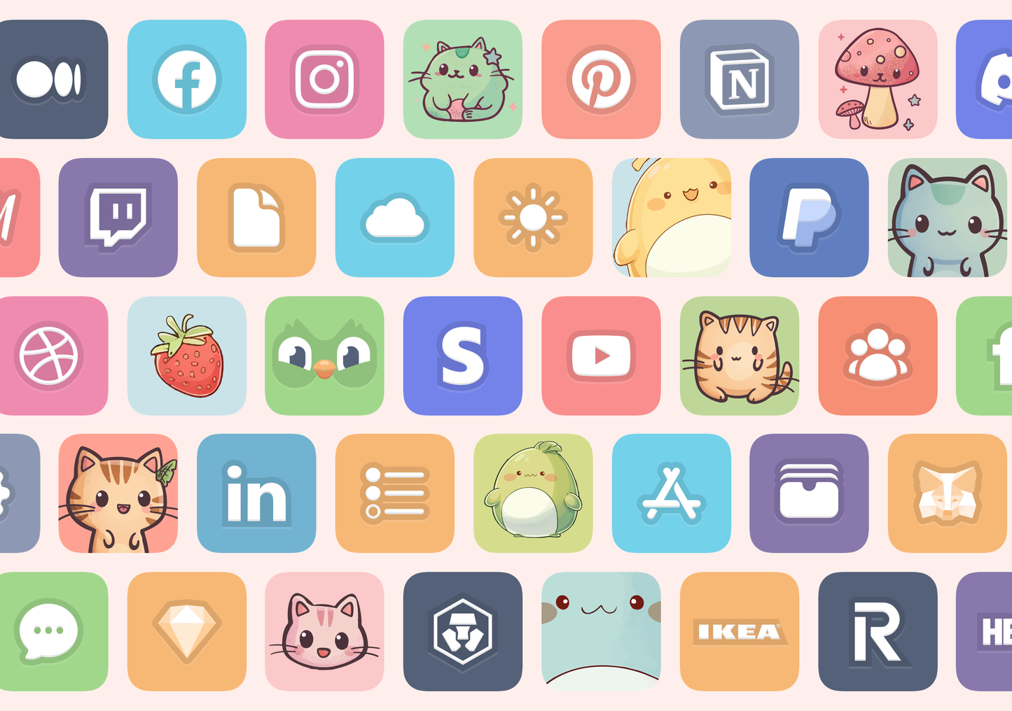 Cute Kawaii App Icons