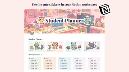 Cute Kawaii Digital Sticker Pack