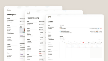 Hotel Management Notion Template