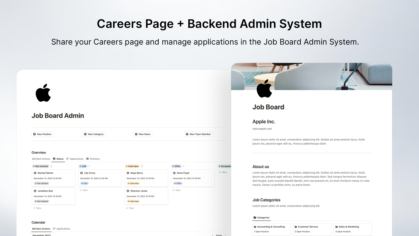 Job Board & Application Management Notion Template