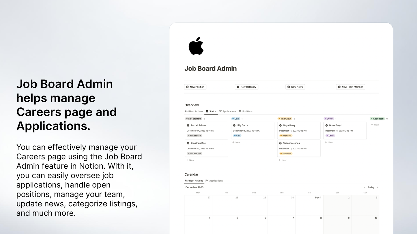 Job Board & Application Management Notion Template