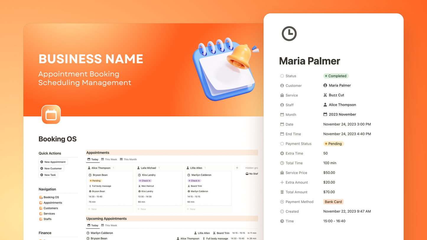 Booking OS Appointment Management Notion Template