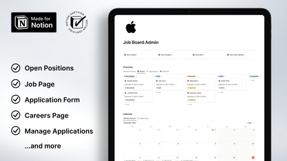 Job Board & Application Management Notion Template