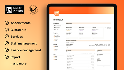 Booking OS Appointment Management Notion Template