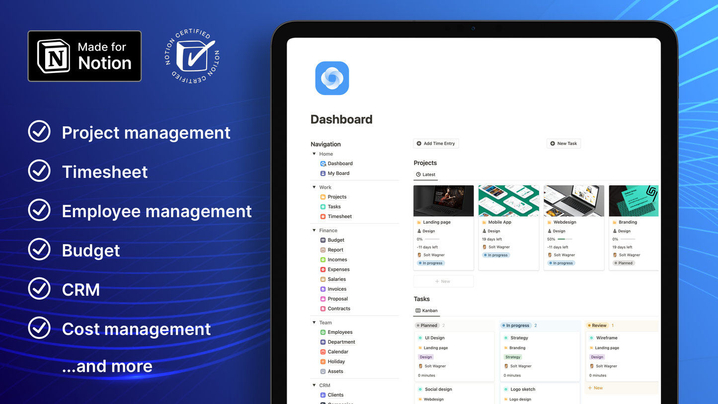 Intranet OS Business Management Notion Template
