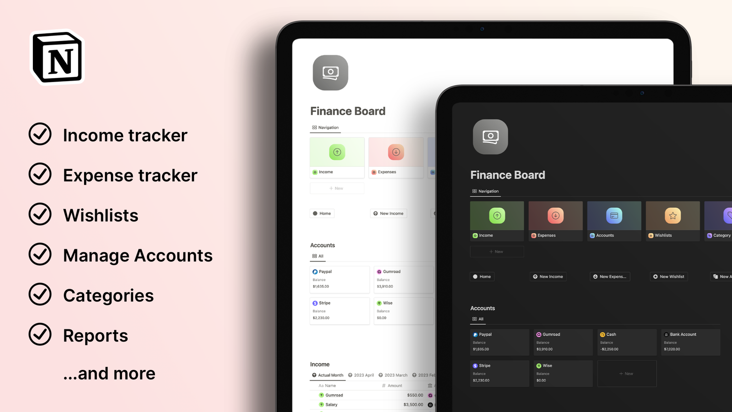 Ultimate Finance Tracker Notion Template