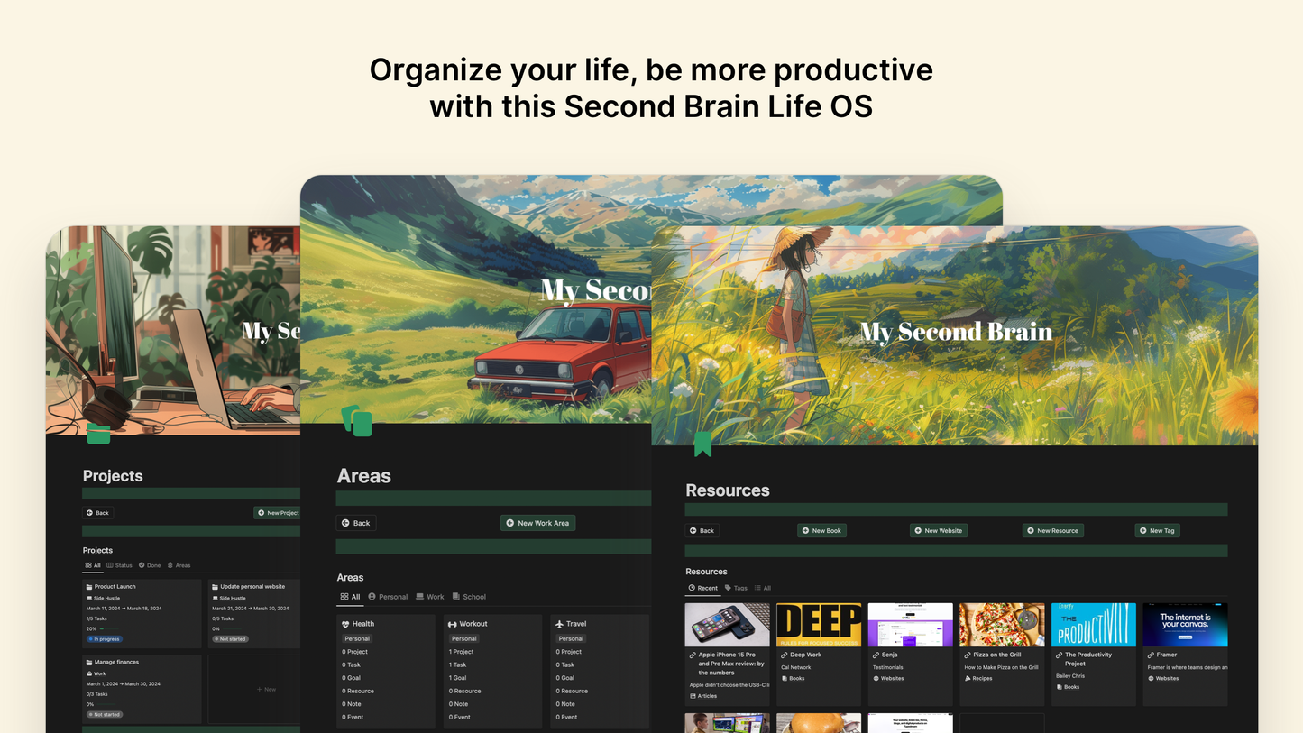 Second Brain Life OS Notion Template