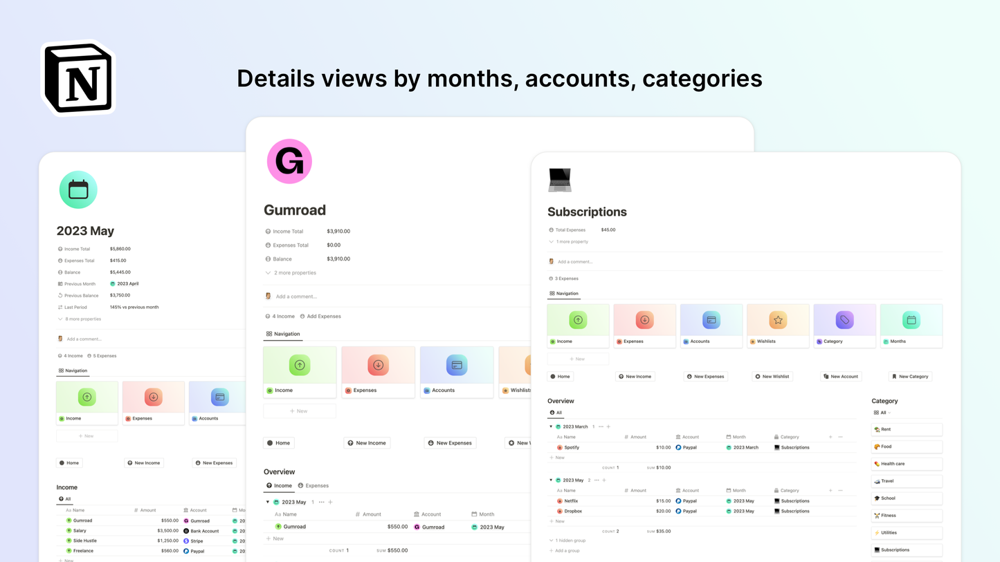 Ultimate Finance Tracker Notion Template