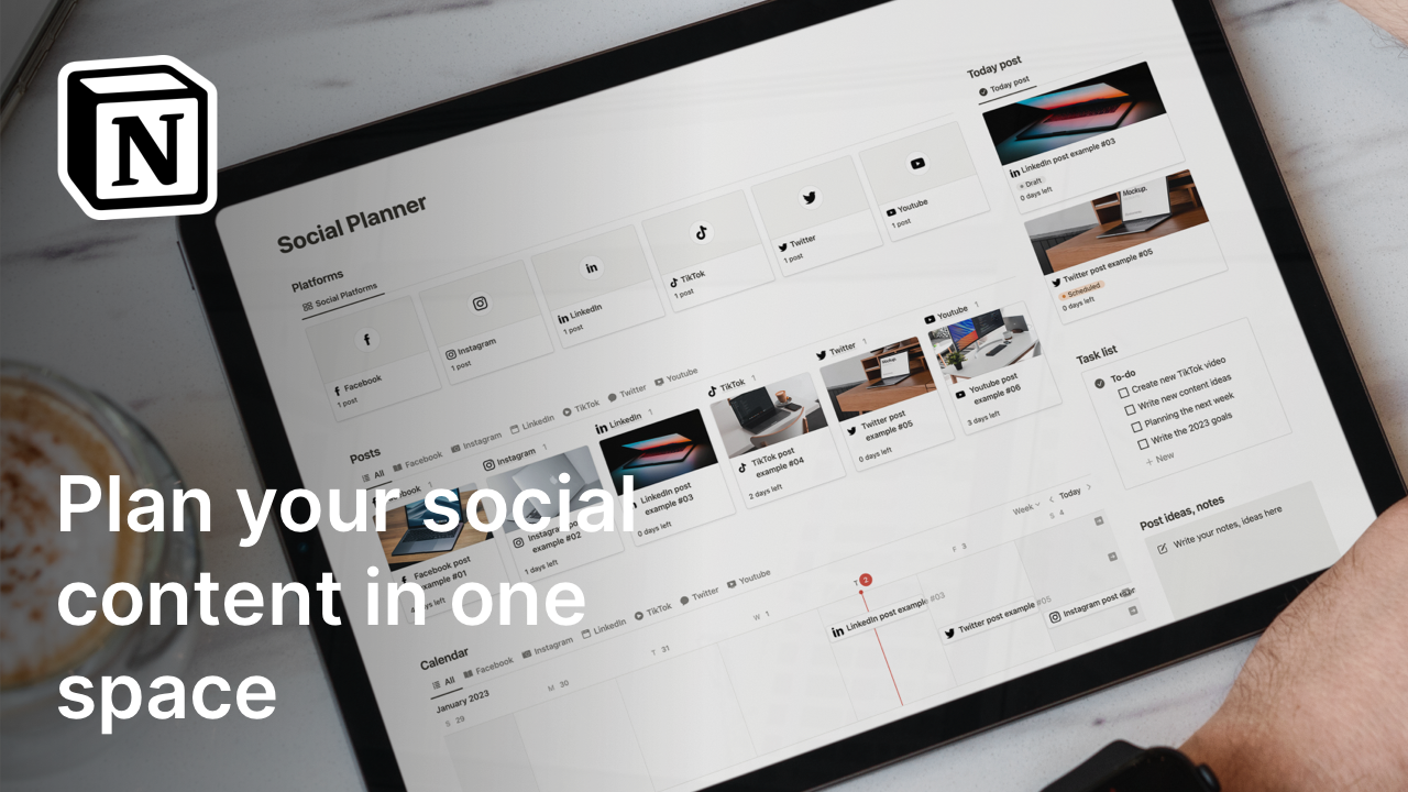 Social Content Planner Notion Template