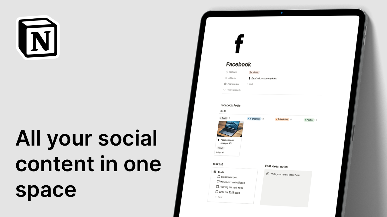 Social Content Planner Notion Template