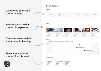 Social Content Planner Notion Template