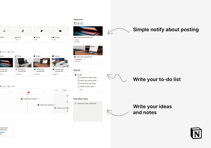 Social Content Planner Notion Template