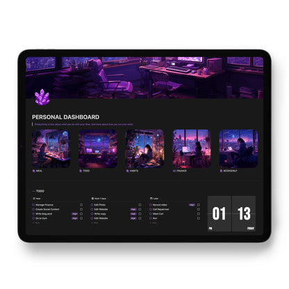 Personal Dashboard Notion Template