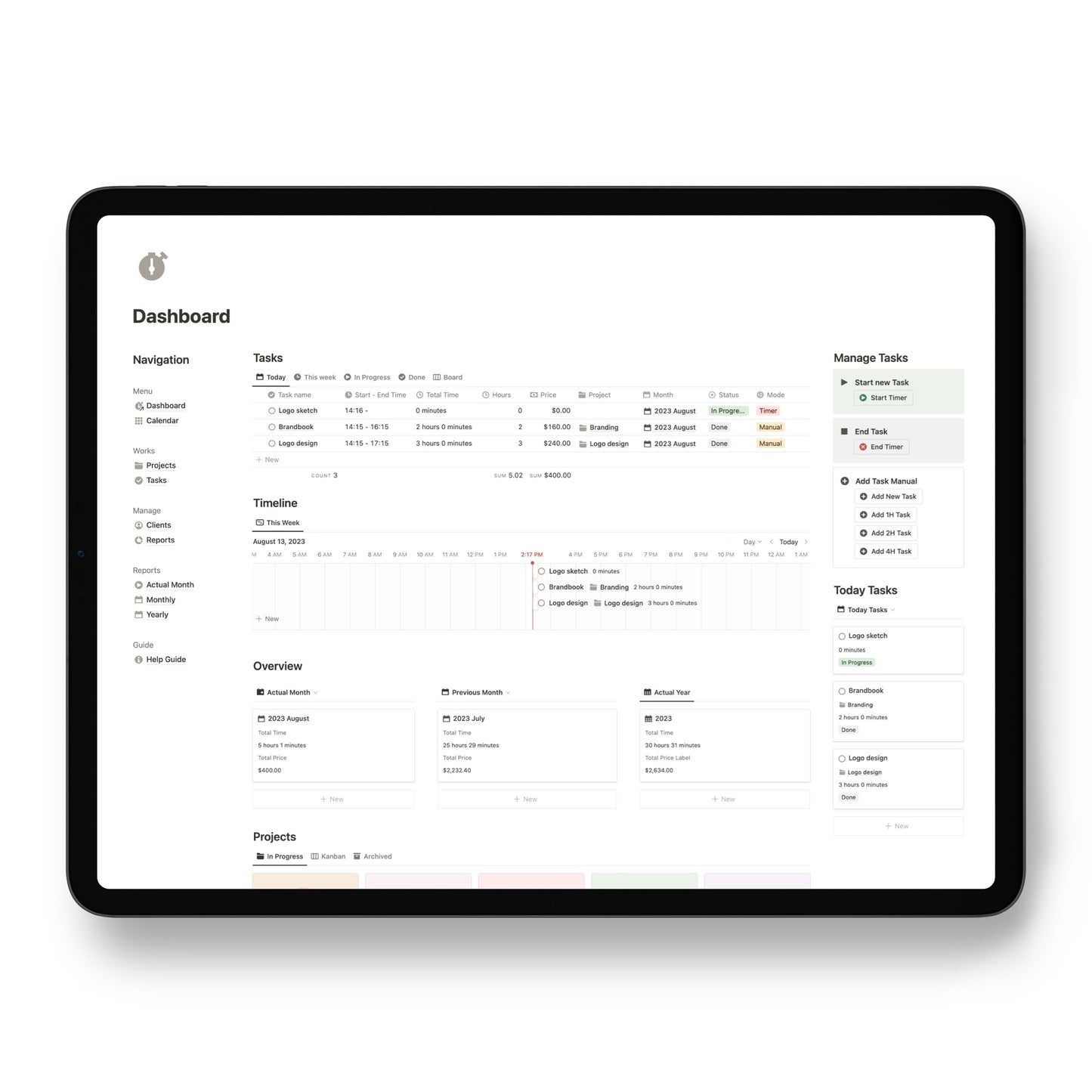 Ultimate Time Tracker Notion Template