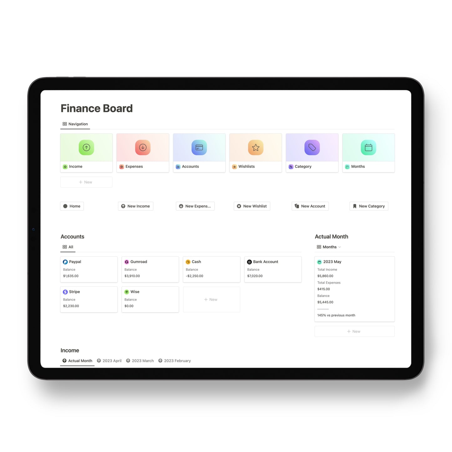 Ultimate Finance Tracker Notion Template