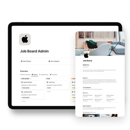 Job Board & Application Management Notion Template