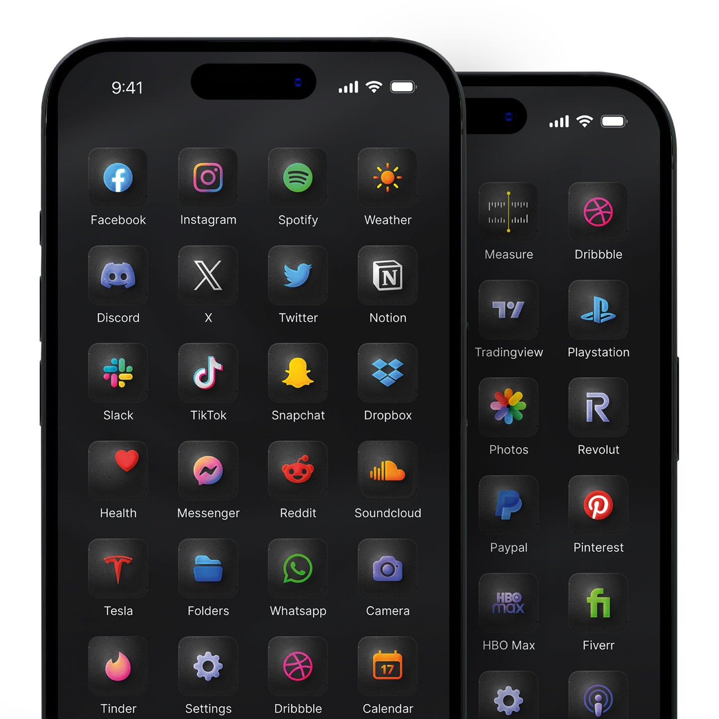 Dark Mode iOS App Icon Pack